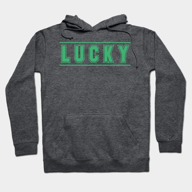 Lucky - Green Stripes for Luck on St Patrick's Day or Any Day Hoodie by tnts